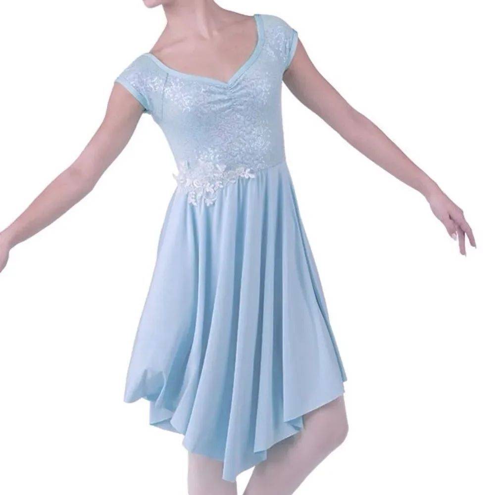A Wish come Dance costume 24285 Dream of Me light blue sequin SA-Small adult